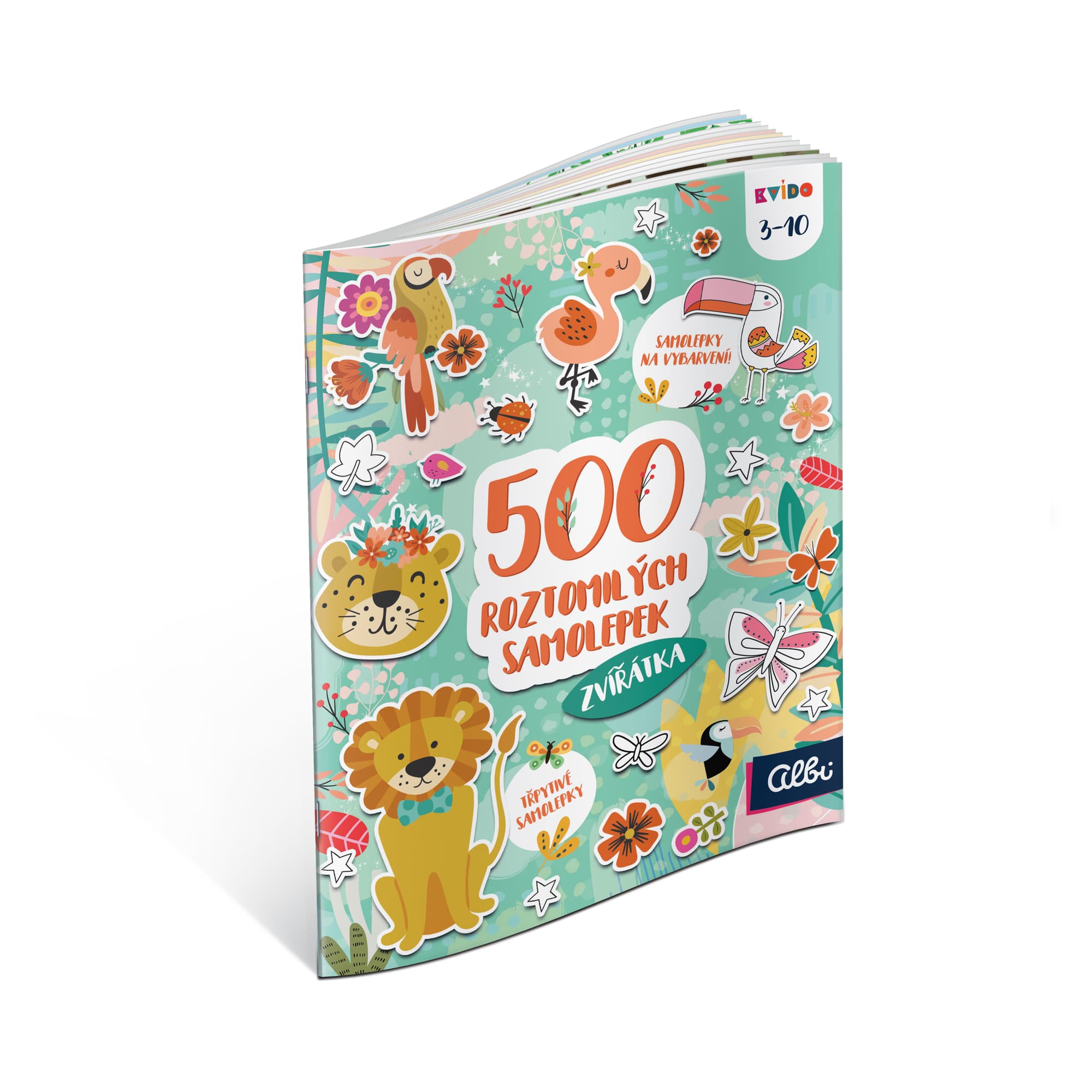 500 roztomilých samolepek: Zvířátka - Kvído